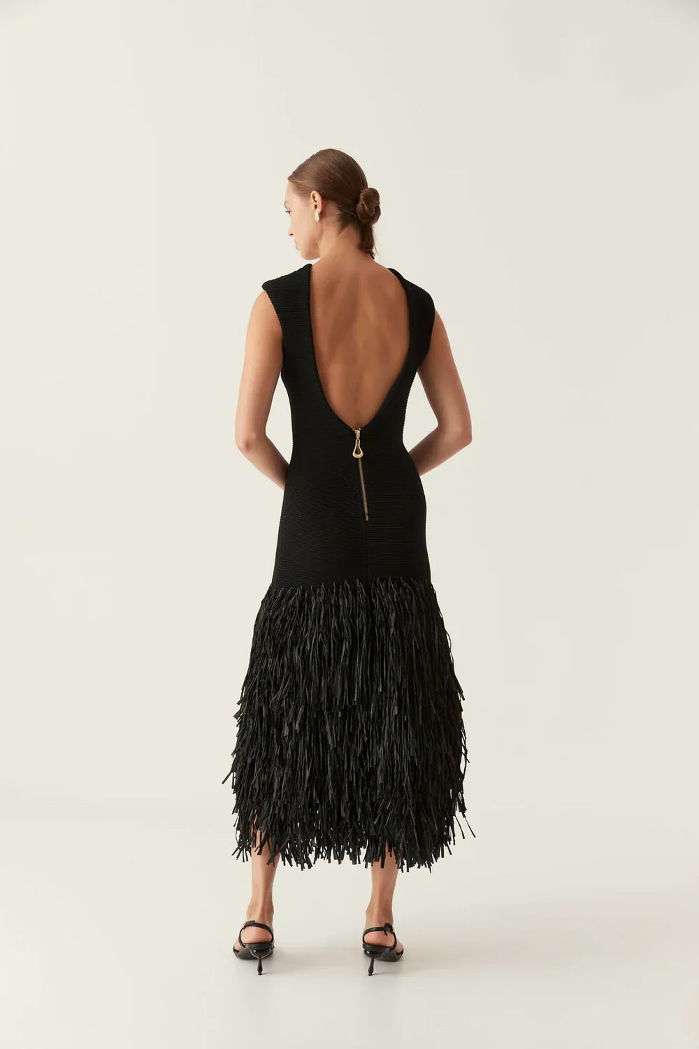 Noir Fringe Dress | Elegant en tijdloos