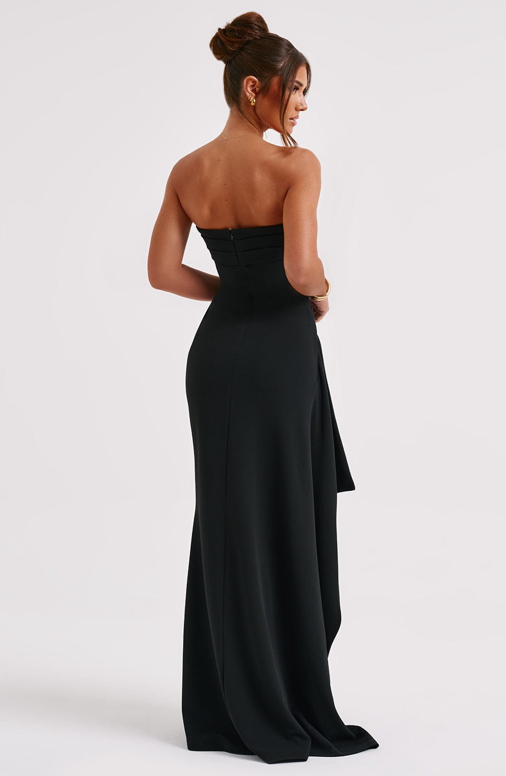 Zafira Strapless Draped Maxi Dress