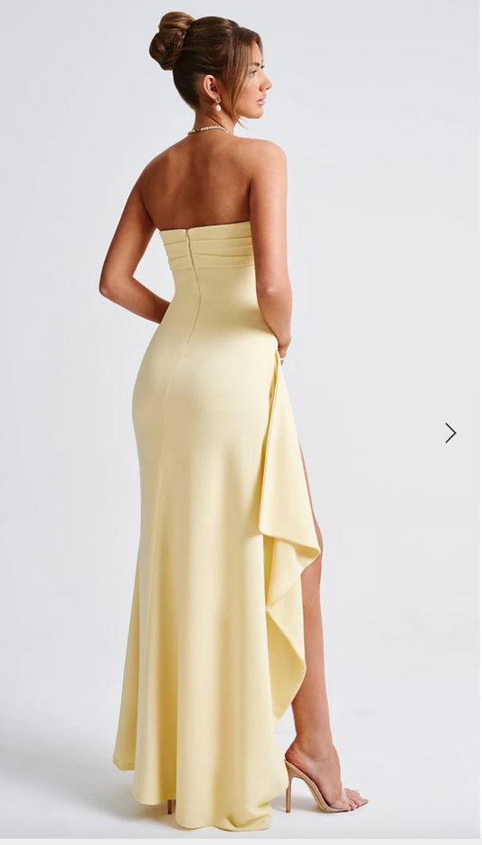 Zafira Strapless Draped Maxi Dress