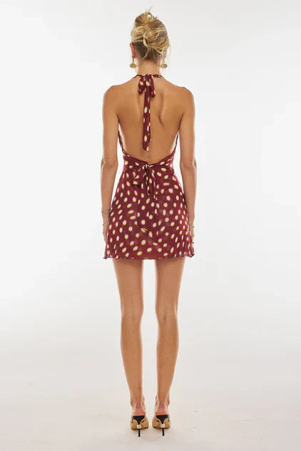 Floire | Open Back Mini Dress