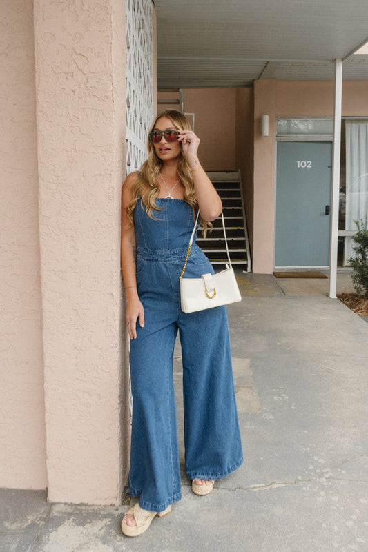 Celeste Denim Jumpsuit | tijdelijk halve prijs korting